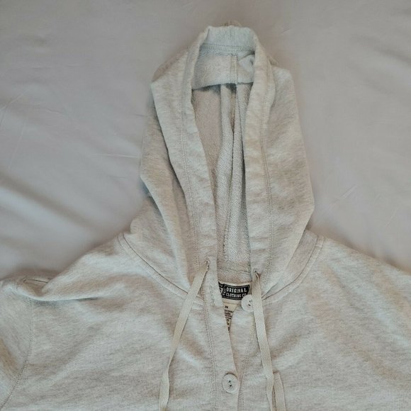 Route 66 Gray Button Front Hoodie Sweatshirt 3X Long Sleeve Thick Cotton Unisex - Picture 2 of 11